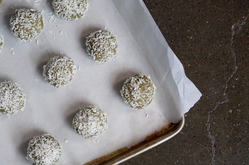 coconut matcha balls