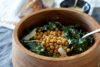 Kale Caesar Salad with Crispy Chickpeas