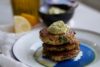 Zucchini and Kale Fritters on plate