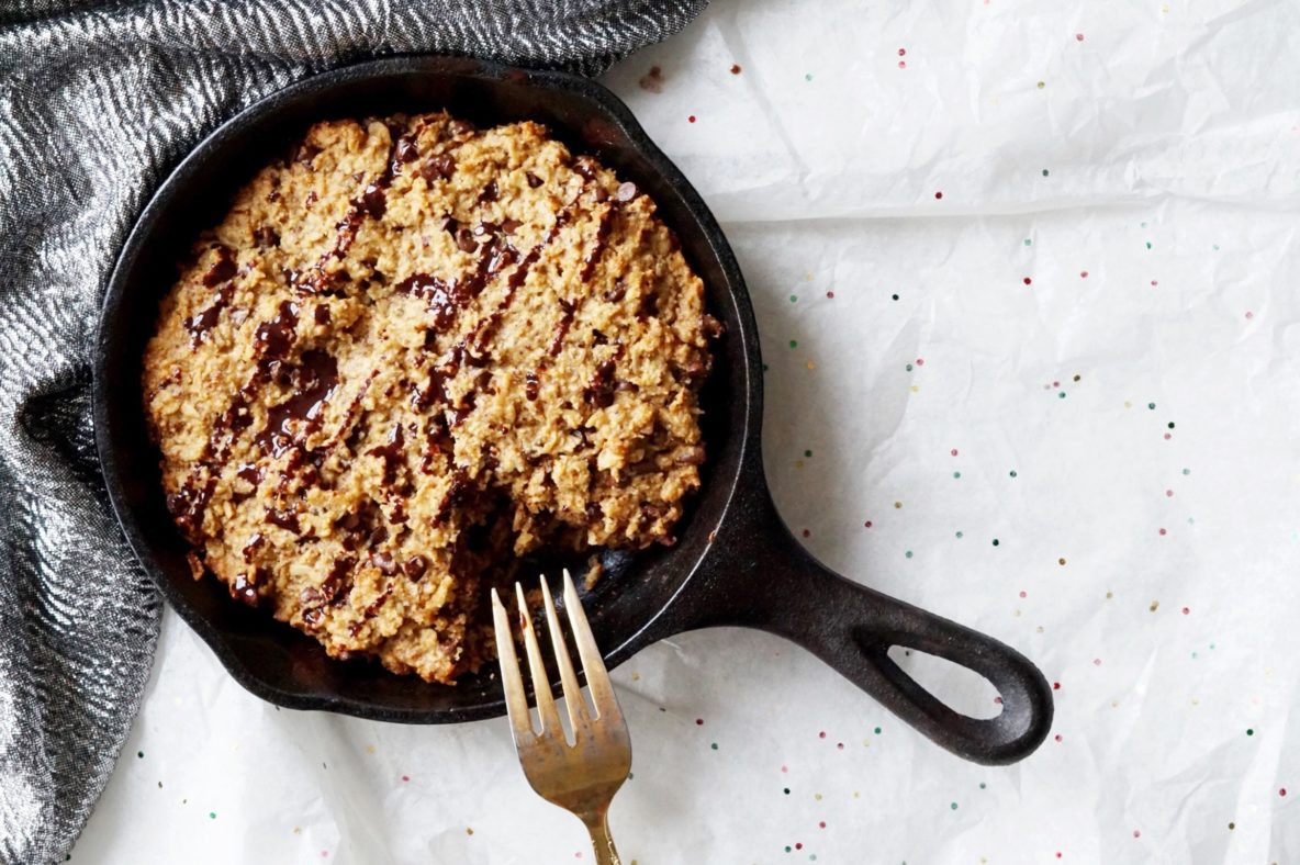 Chocolate Chip Cast Iron Cookie