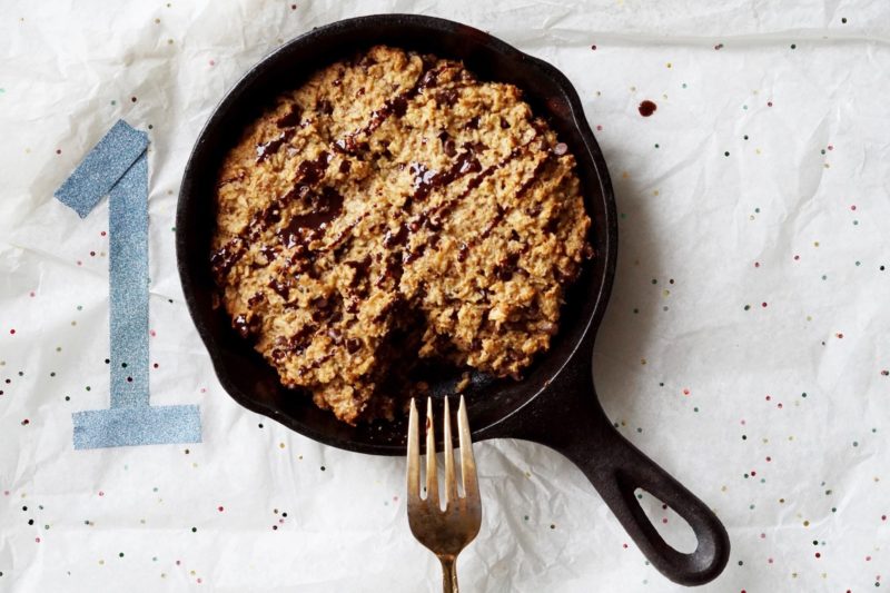 Chocolate Chip Cast Iron Cookie