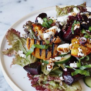 grilled peach summer salad