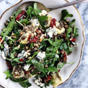 Lentil and Arugula Salad with Blue Cheese