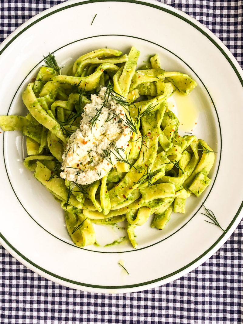 Vegan Pesto and Herbed Cashew Ricotta