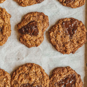 salted gluten free chocolate oatmeal cookies