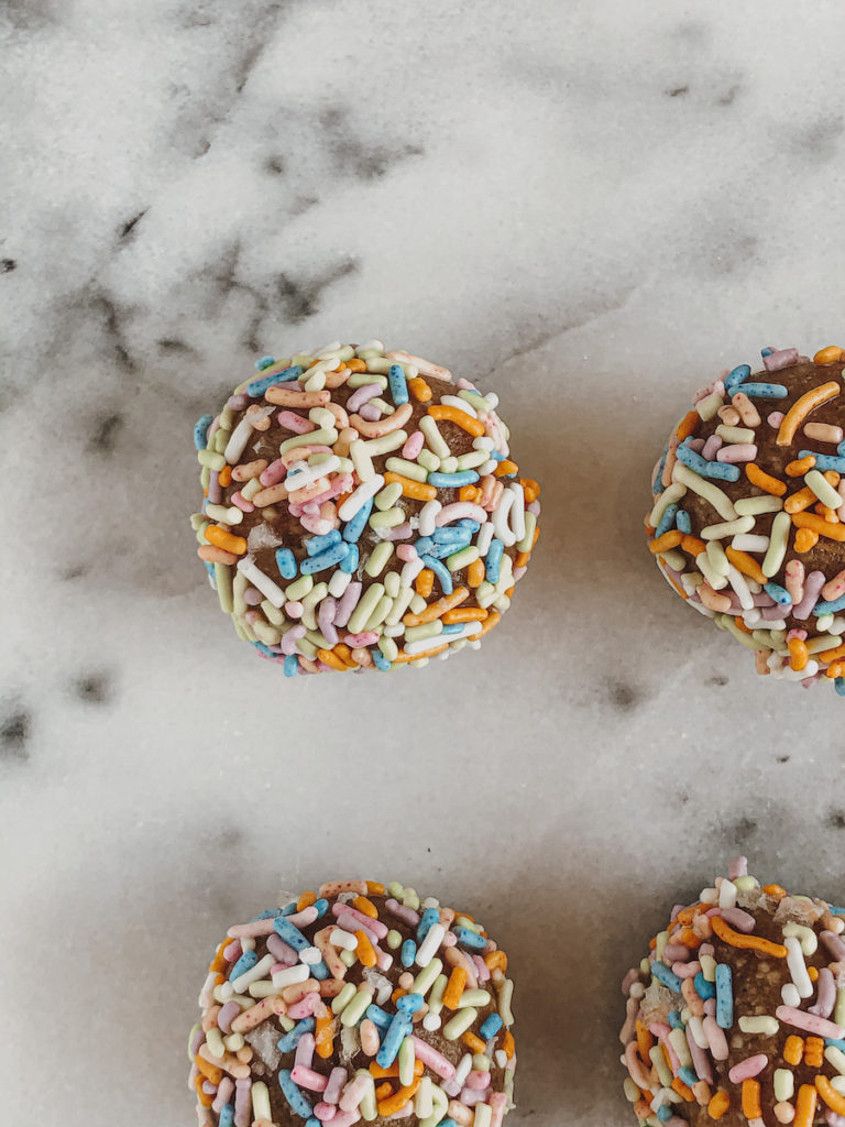 almond cookie batter donut holes