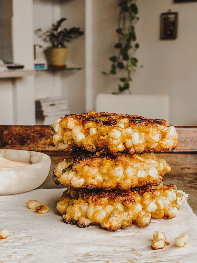 gluten free corn and scallion fritters