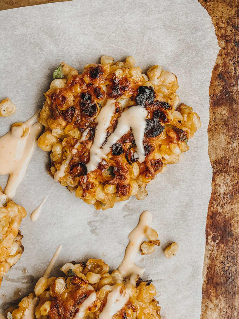 gluten free corn and scallion fritters