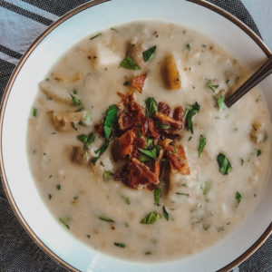 potato leek and bacon soup