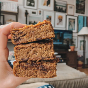 chocolate chip pumpkin blondies