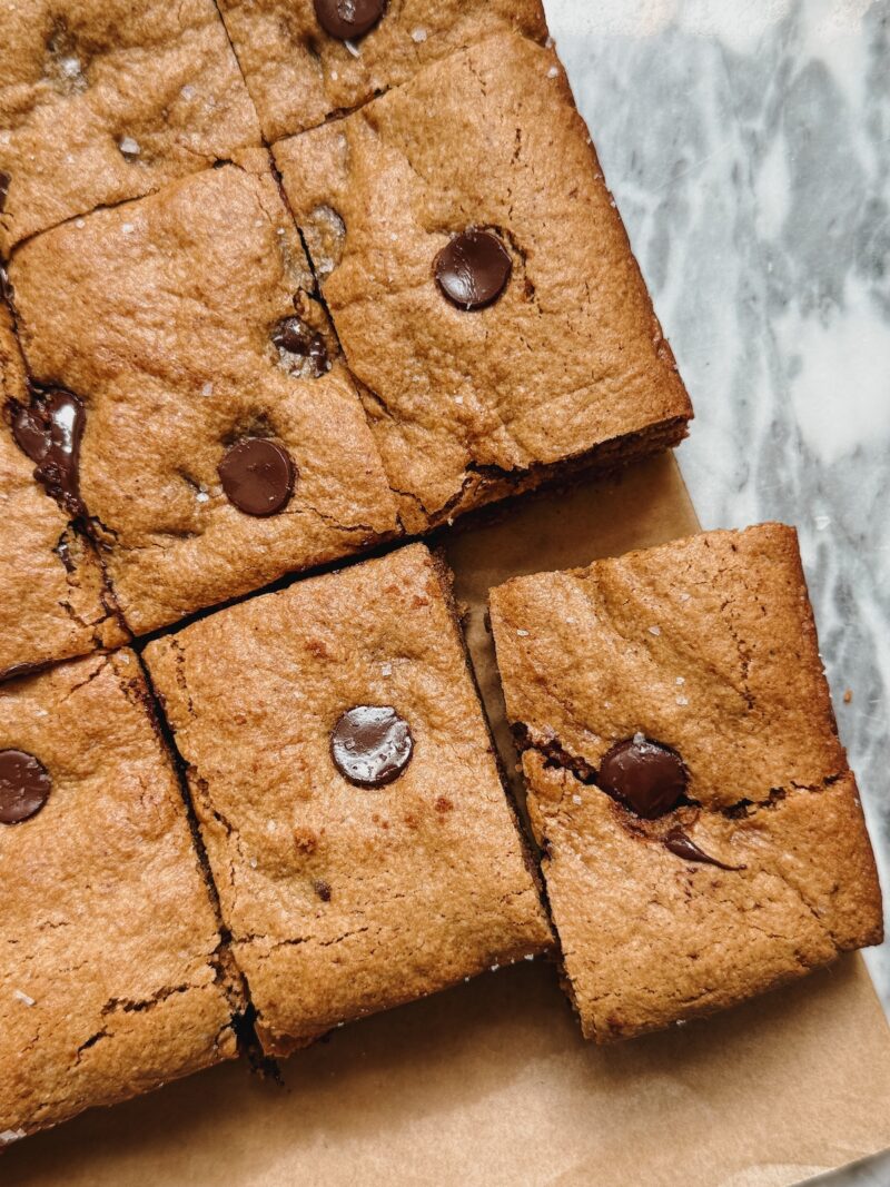 Salted Chocolate Chip Blondies